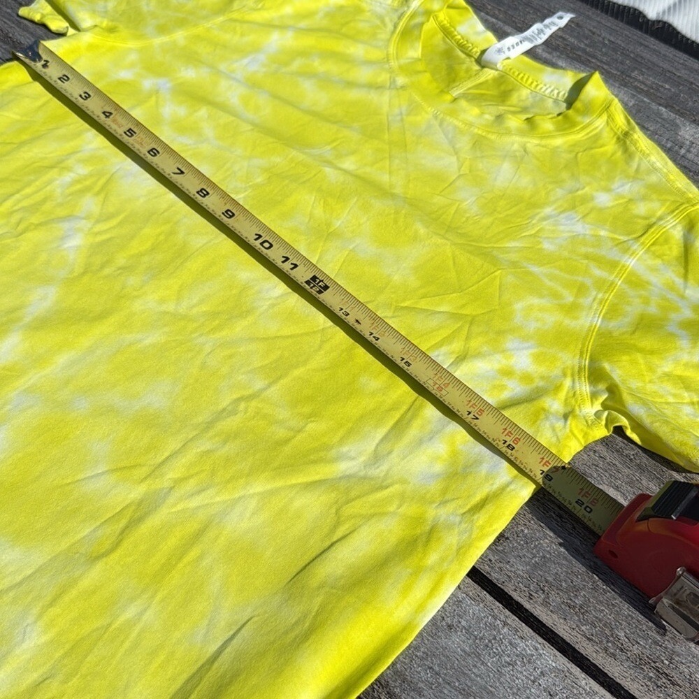 Lululemon All Yours Cotton Tee Tie Dye Yellow Size 4 NWT 💛 - Picture 6 of 7